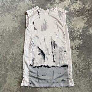 Dalia Dress Womens Size 2 Graphic Print Sleeveless Abstract Black White‎ Gray